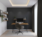 Handcrafted Wooden Study Desk with Shelf & Hairpin Legs