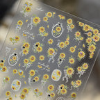 Hello Claws | Sunflower And Diamond Nail Deco Sticker