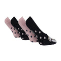 4 Pack Ladies Novelty No Show Socks: Summer Cotton Socks with Heel Grip