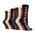6 Pairs Ladies Multipack of Novelty Design Knitted Boot Socks | Autumn Socks