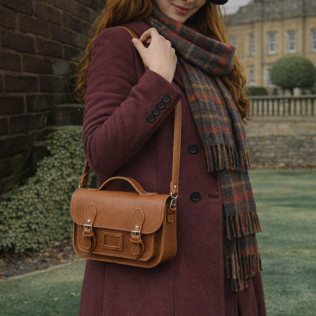 Leather Midi Satchel - Tannery Tan