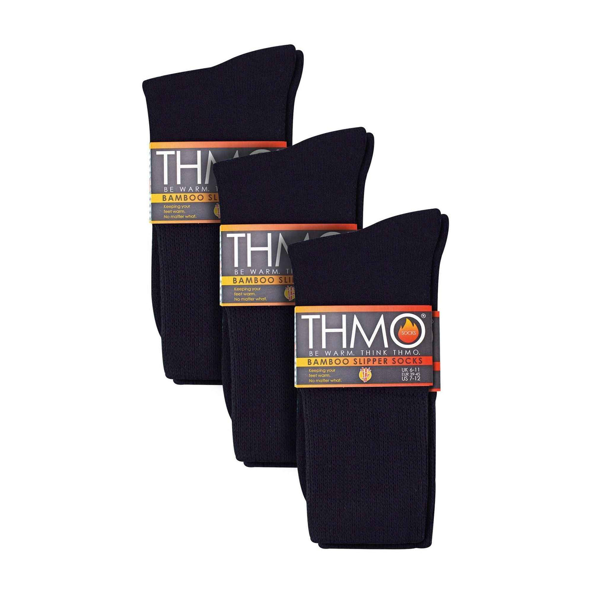 3 Pairs Unisex Multipack Anti-Slip Bamboo Slipper Socks with Grippers