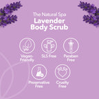 Lavender Body Scrub | Natural Exfoliating Sugar Scrub for Relaxing, Smooth Skin | Vegan, Plastic-Free Skincare | 3 Size Options