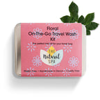 Floral Mini Travel Wash Kit | Natural “On the Go” Shampoo, Conditioner & SoapSet | Vegan, Plastic-Free Hair Care | Perfect Travel Gift