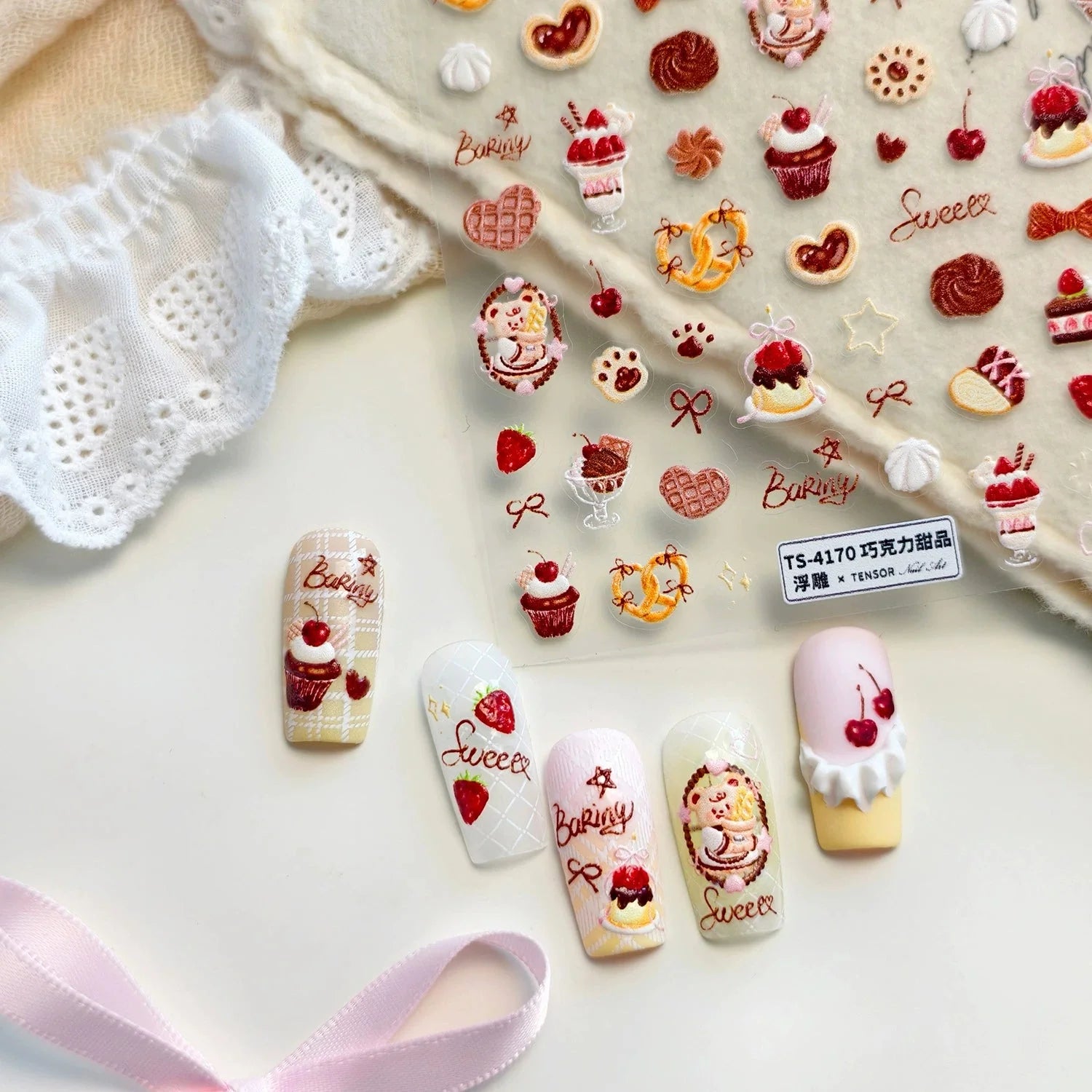 Hello Claws | Bear Desserts Nail Deco Sticker