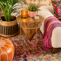 Tamia Wooden Cone Unique Side Table