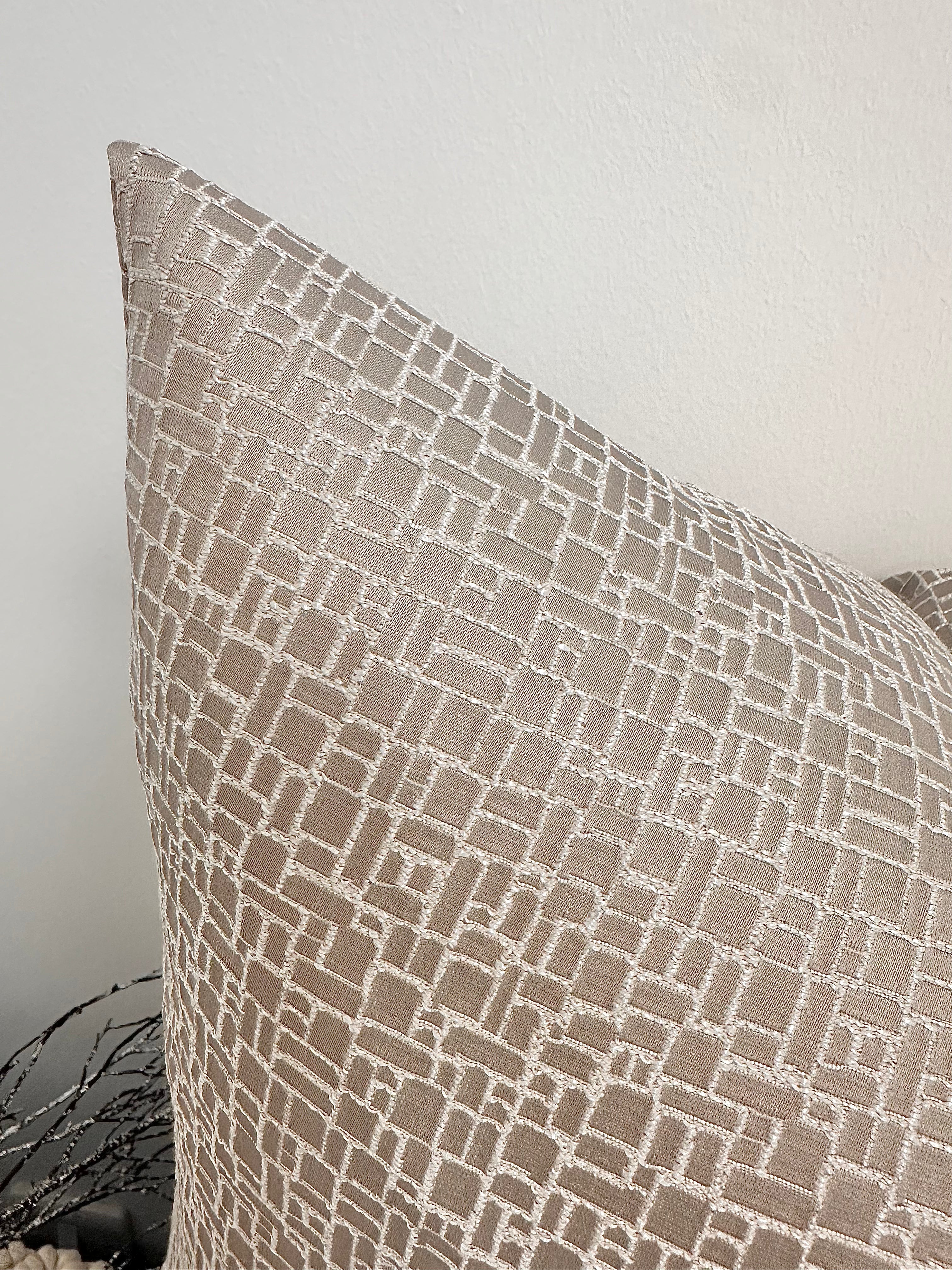 The Couture Cushion - The Taupe Zegna - Style No. 108