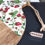 Thaniya Round Chopping Board 48cm Enamel Strawberry Field Design