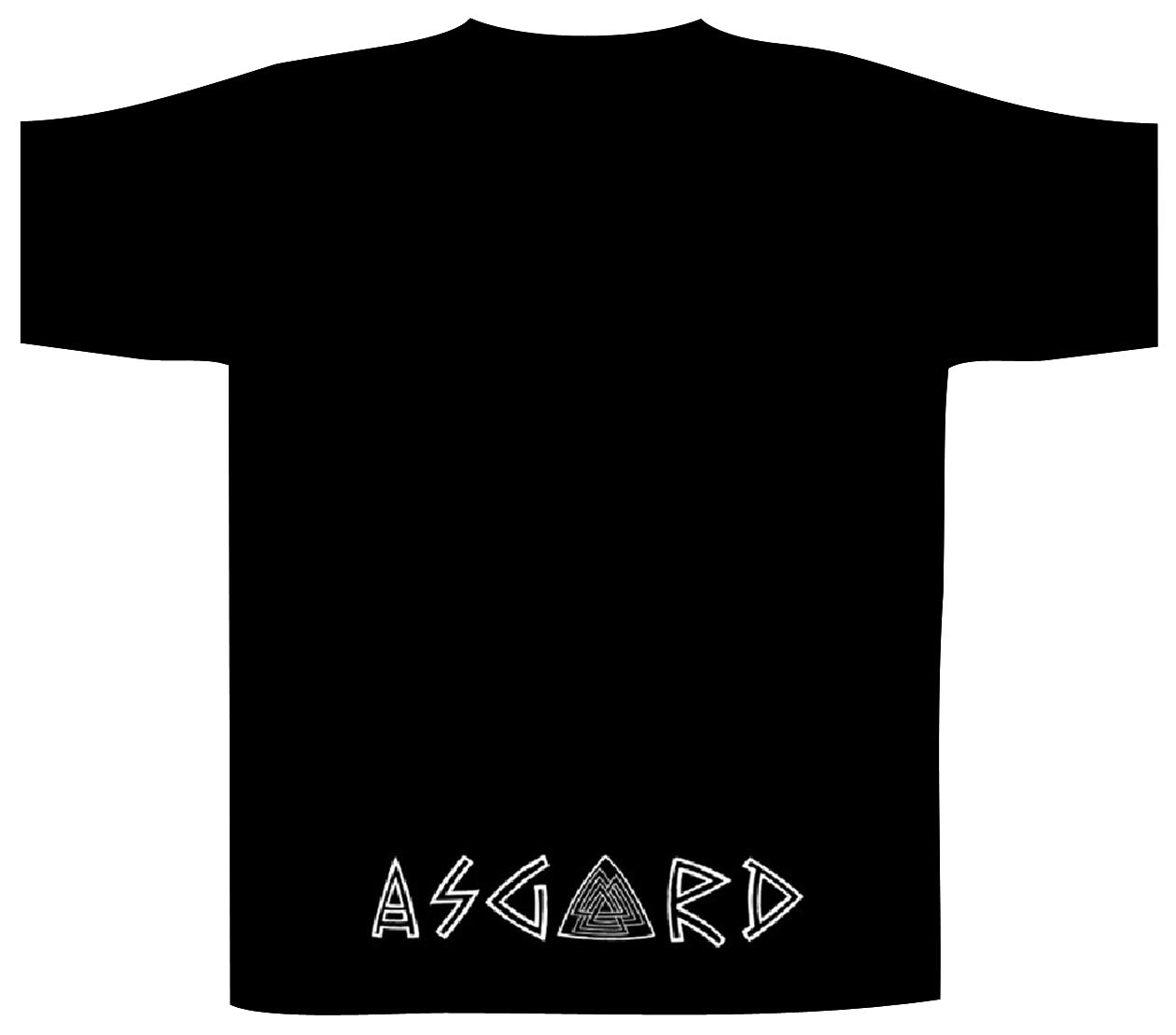 Viking Heart Red & Grey Unisex Black T-shirt