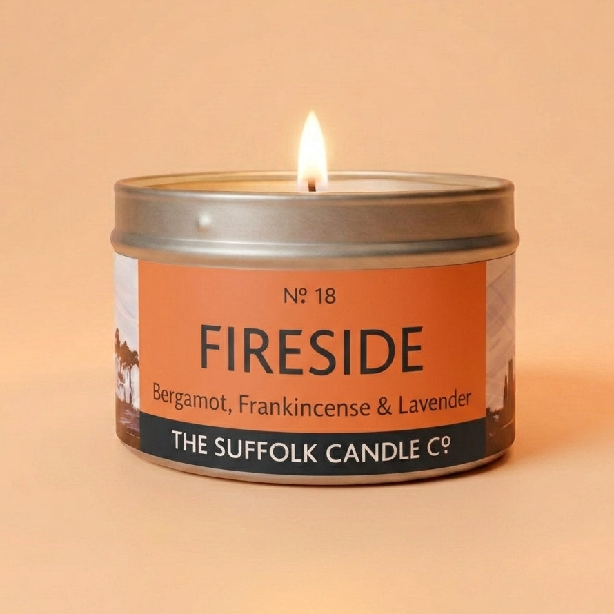 FIRESIDE - Bergamot, Frankincense and Lavender - handmade soy candle - 100g