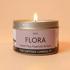 FLORA - Sweet Pea, Hyacinth and Rose - handmade soy candle - 100g