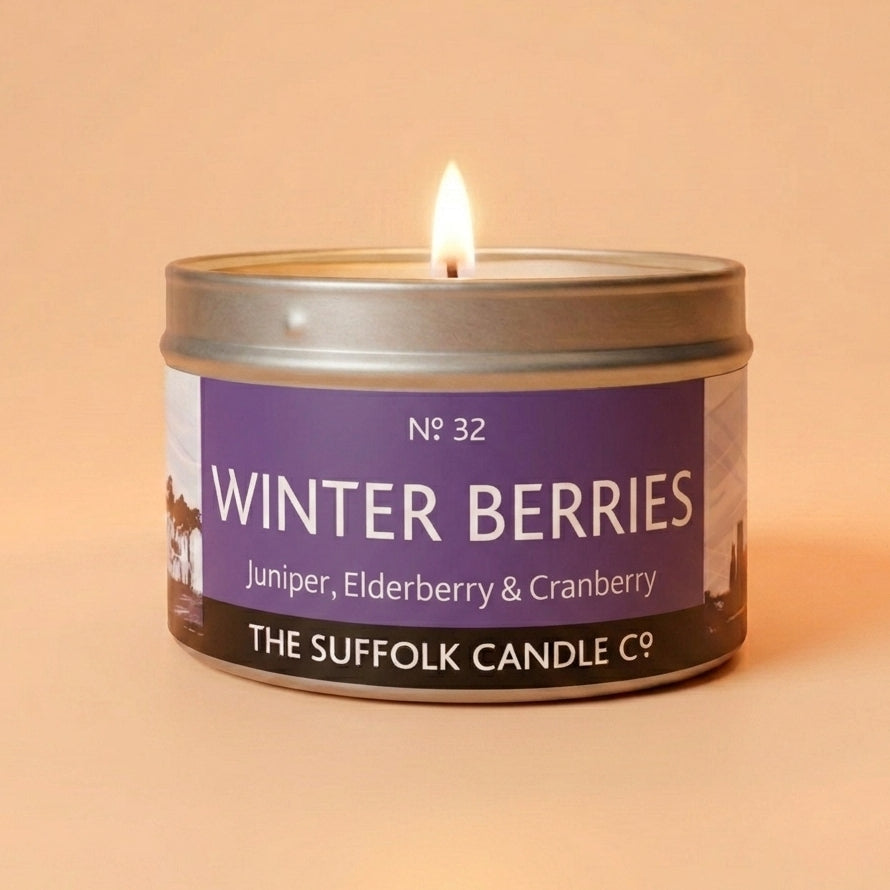 WINTER BERRIES - Juniper, Elderberry and Cranberry - handmade soy candle - 100g