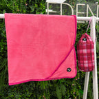 Rose Berry Plaid Dog Towel
