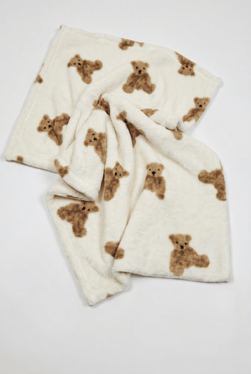 Bear Fleece Minky Blanket Super Soft