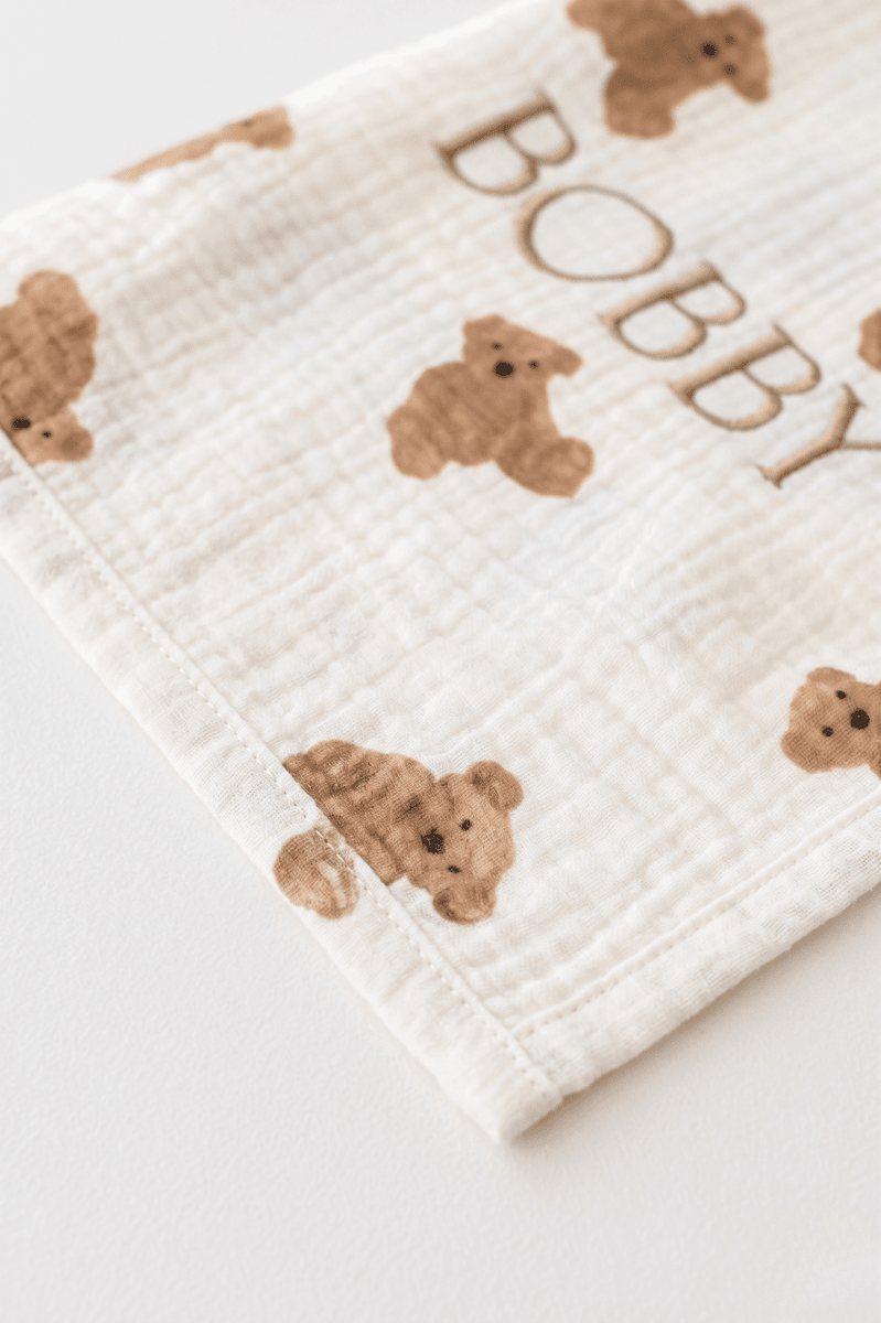 The Bear Muslin Blanket Swaddle