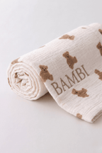 The Bear Muslin Blanket Swaddle
