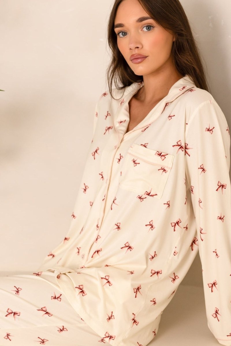 Adult COZY Rosy Ribbon Pyjamas