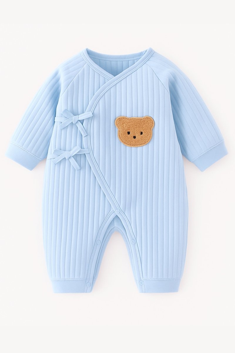 The Cozy Blue Boucle Baby Bear & Blue Rainbow Personalised Gift Box