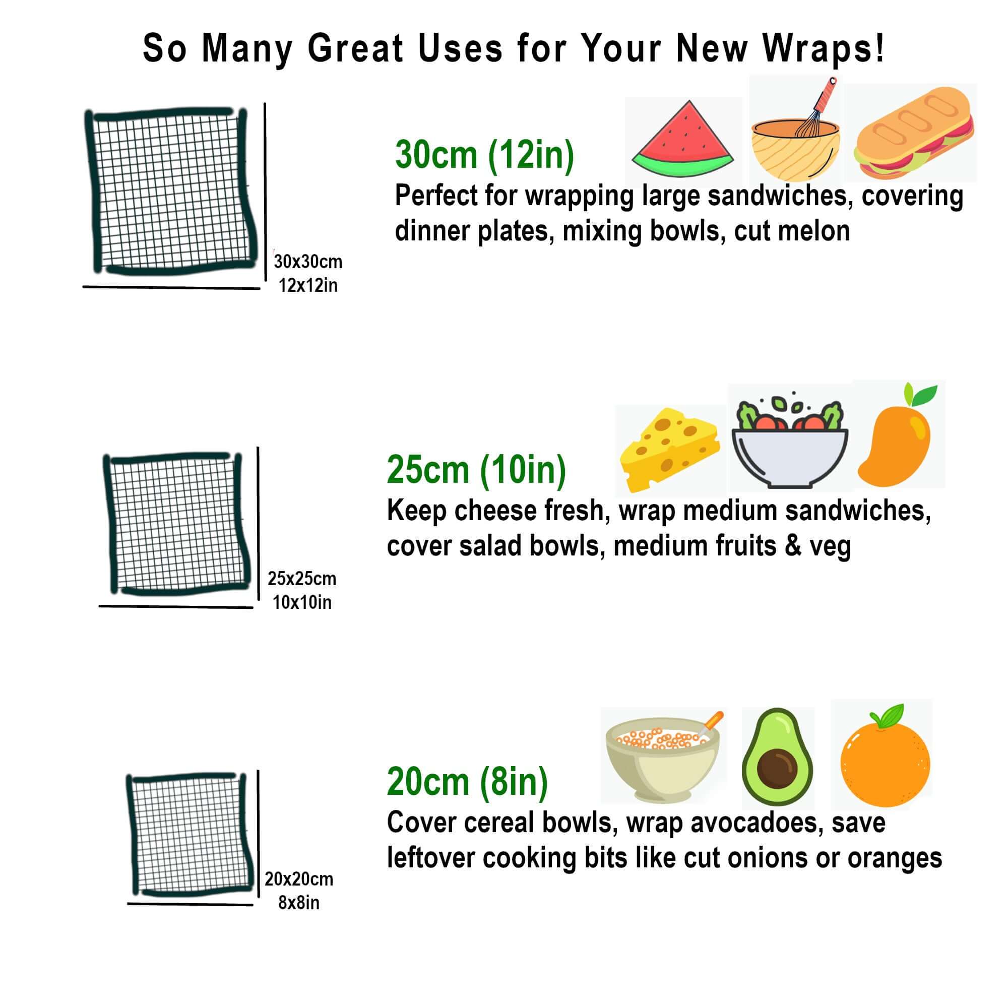 *Set of 3 Handmade Beeswax Wraps | Botanical