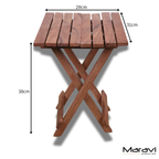 Vaitin Wooden Folding Stool