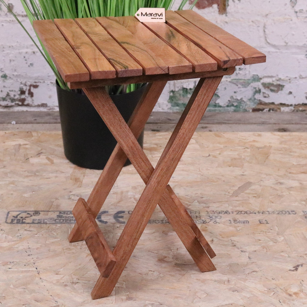 Vaitin Wooden Folding Stool