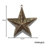 Varnika Metal Hanging Star Decoration Gold