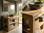 Venti Live Edge Vanity Solid Wood With Storage