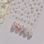Hello Claws | White Blossom Nail Deco Sticker