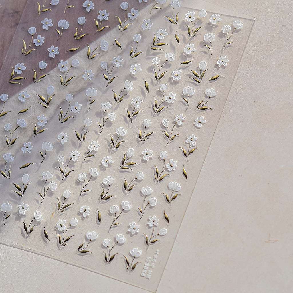 Hello Claws | White Blossom Nail Deco Sticker