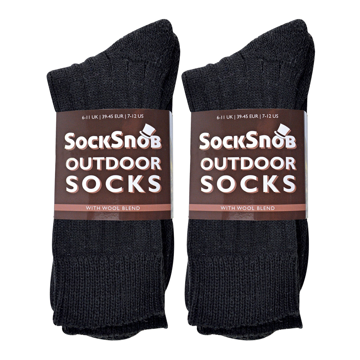 Mens Winter Warm Wool Blend Hiking Socks for Boots (Multipack Options)
