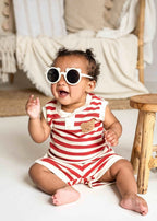 The Bear Beach Stripe Shorts & T-Shirt