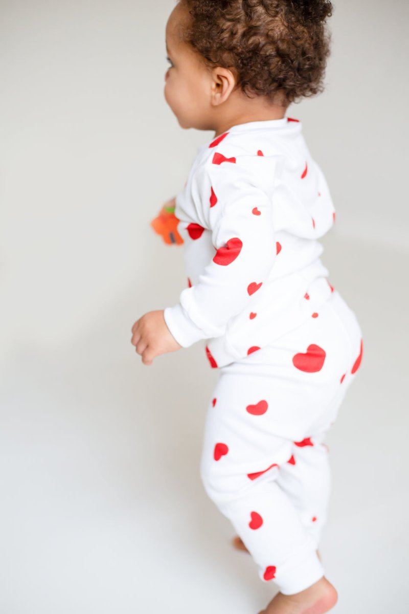 Love Heart Bamboo & Organic Cotton Two-Piece Set Long Sleeve Pyjamas