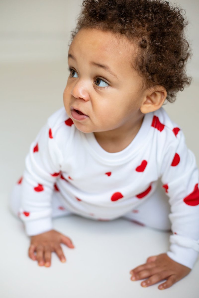 Love Heart Bamboo & Organic Cotton Two-Piece Set Long Sleeve Pyjamas