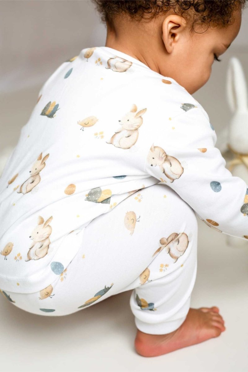 Cozy Easter Bunny Bamboo & Organic Cotton Two-Piece Set Long Sleeve Pyjamas