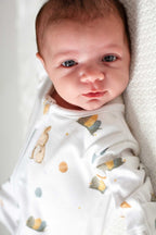 Cozy Easter Bunny Bamboo & Organic Cotton Zip Sleepsuit One Piece