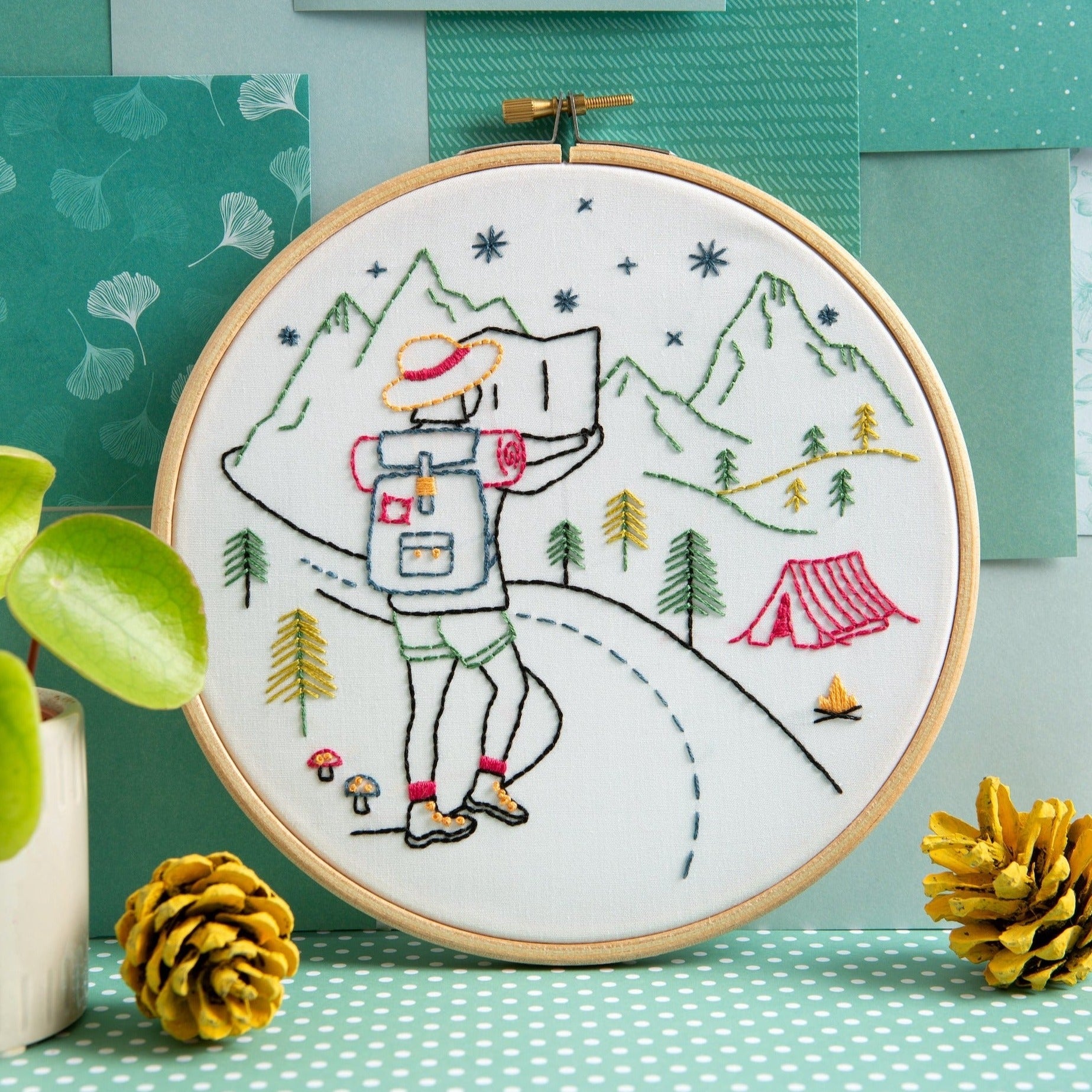 Explore - Hiking Embroidery Kit for Beginners