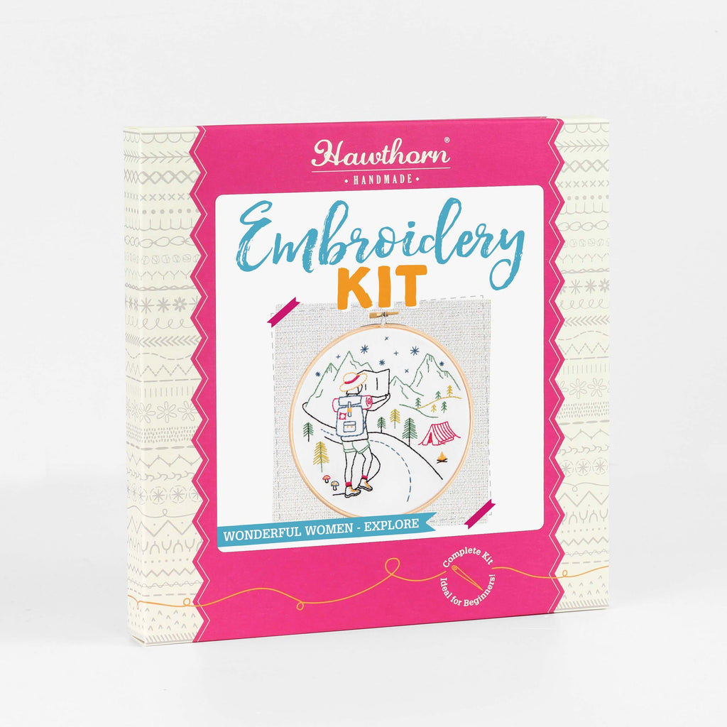 Explore - Hiking Embroidery Kit for Beginners