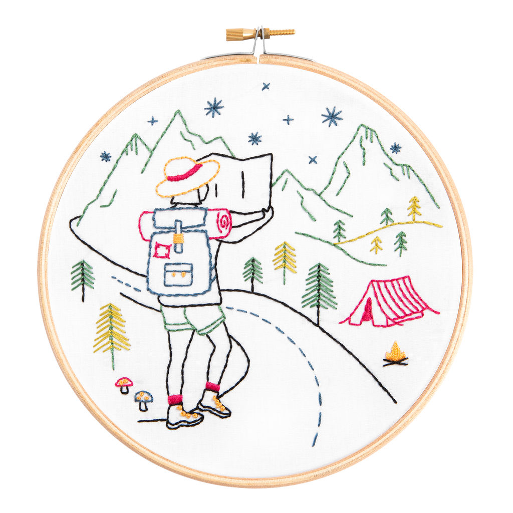 Explore - Hiking Embroidery Kit for Beginners
