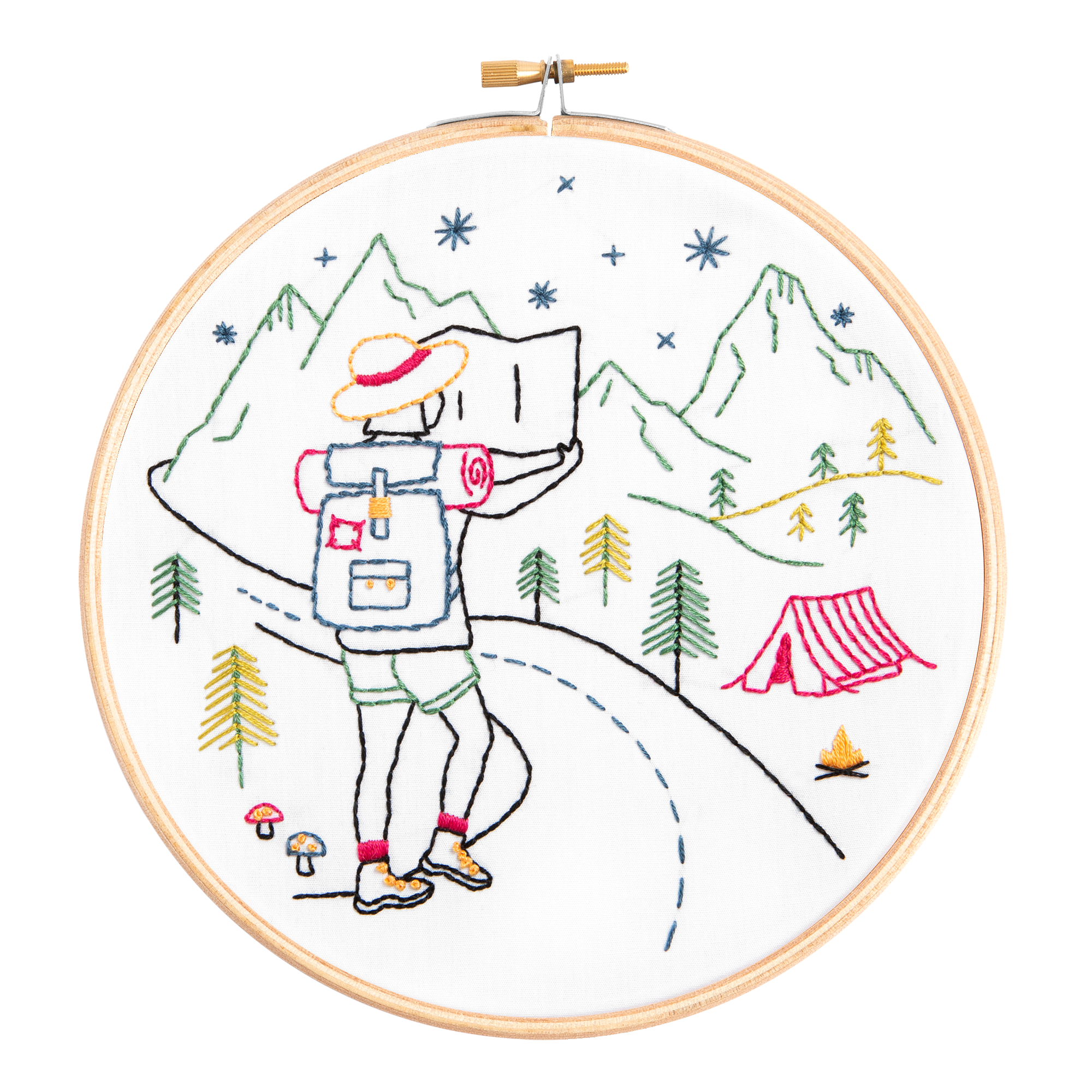 Explore - Hiking Embroidery Kit for Beginners