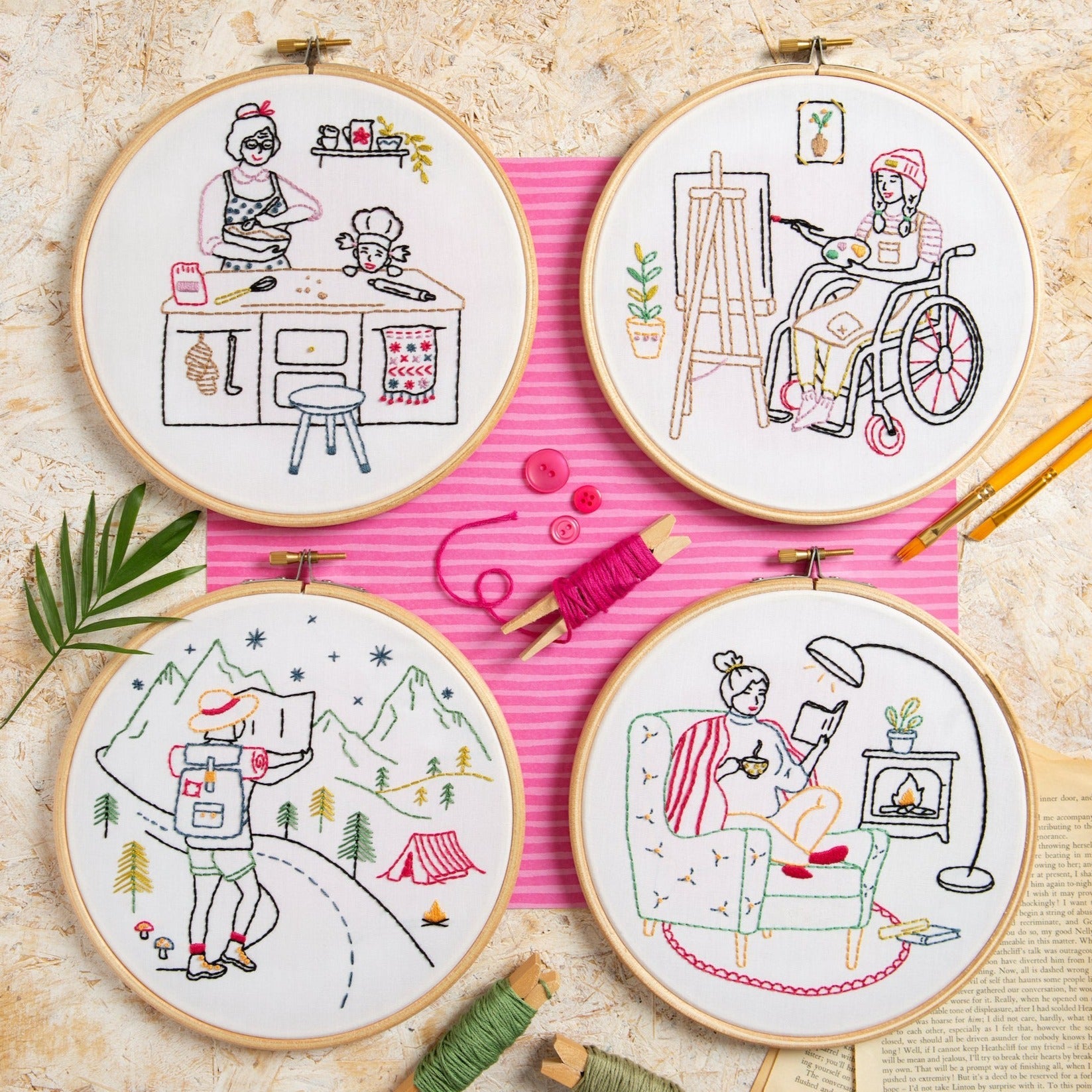 Explore - Hiking Embroidery Kit for Beginners