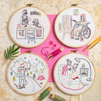 Unwind - Booklover Embroidery Kit for Beginners