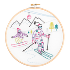 Off-Piste - Skiing and Snowboarding Embroidery Kit for Beginners
