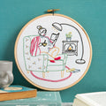 Unwind - Booklover Embroidery Kit for Beginners