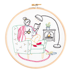 Unwind - Booklover Embroidery Kit for Beginners