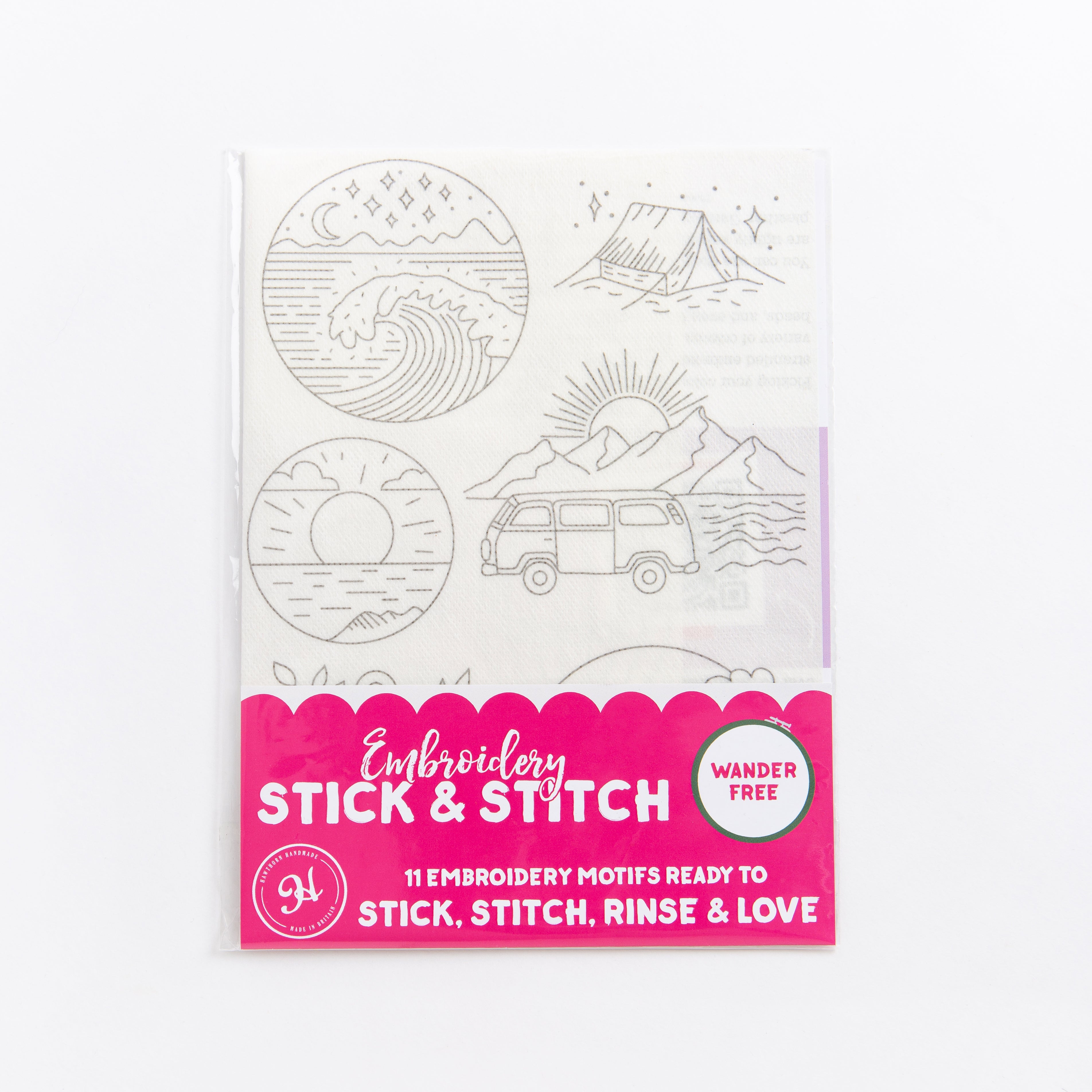 Wander Free Travel Stick & Stitch Embroidery Pack