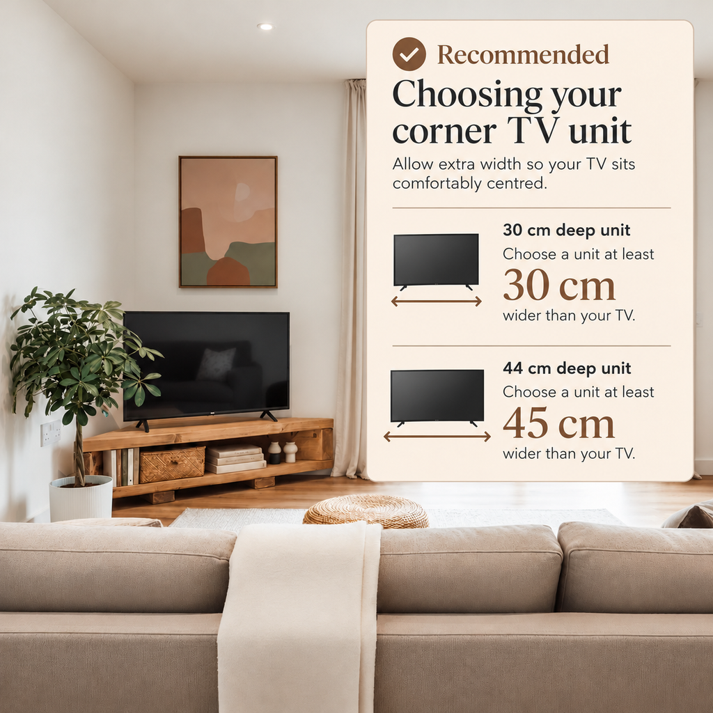Corner Solid Wood Tv Unit / Solid Wood / Rustic