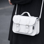 Handmade Leather Micro Satchel - White