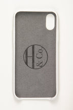 iPhone X Case, White Leather