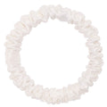 White Silk Scrunchie - Skinny
