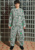 Organic Cotton and Linen Shirt in Circuit Garden
